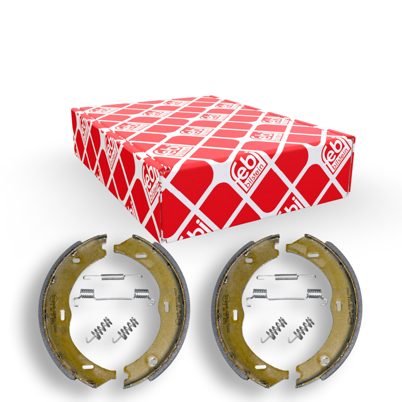 Bild von FEBI BILSTEIN 38532 Handbremsbeläge Handbremsbacken, Bremsbackensatz, Feststellbremse Hinterachse mit Anbaumaterial MERCEDES-BENZ: Vito Tourer