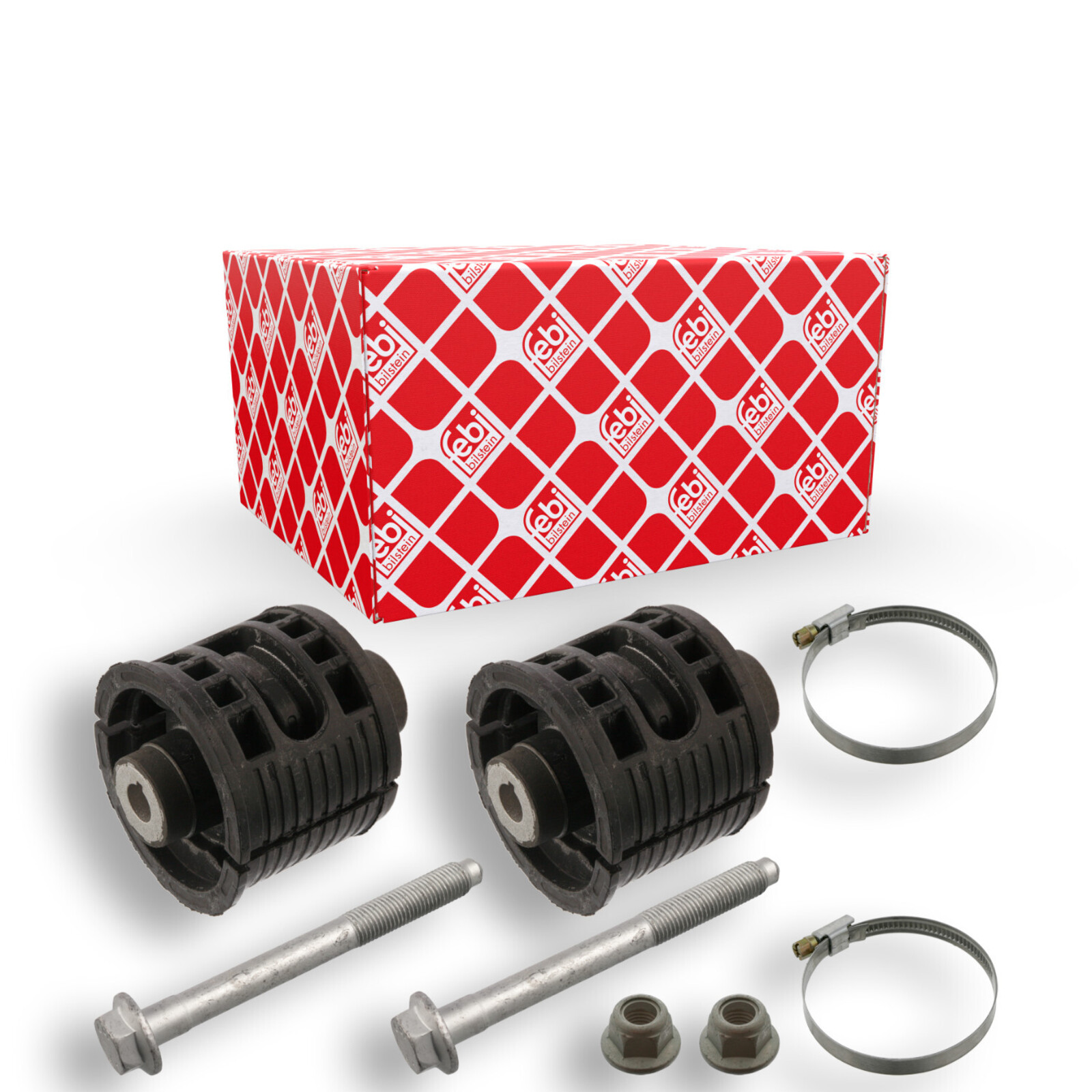 Bild von FEBI BILSTEIN 43745 Reparatursatz, Achskörper Hinterachse links, Hinterachse rechts mit Mutter, mit Schraubensatz