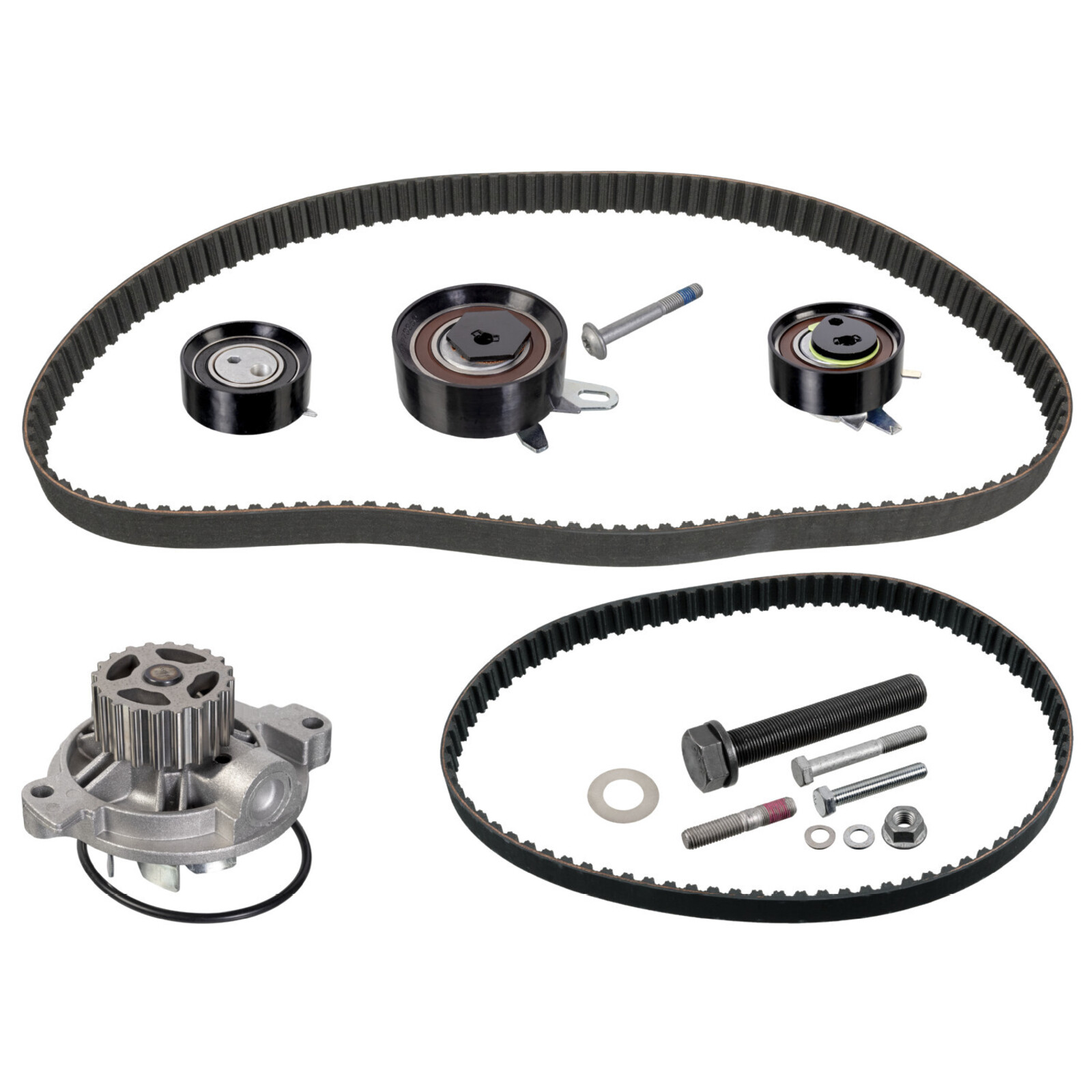 Bild von FEBI BILSTEIN 45121 Wasserpumpe + Zahnriemensatz Wasserpumpe + Zahnriemenkit mit Wasserpumpe 122, 81 VOLKSWAGEN: TRANSPORTER 4 Bus, Transporter 4