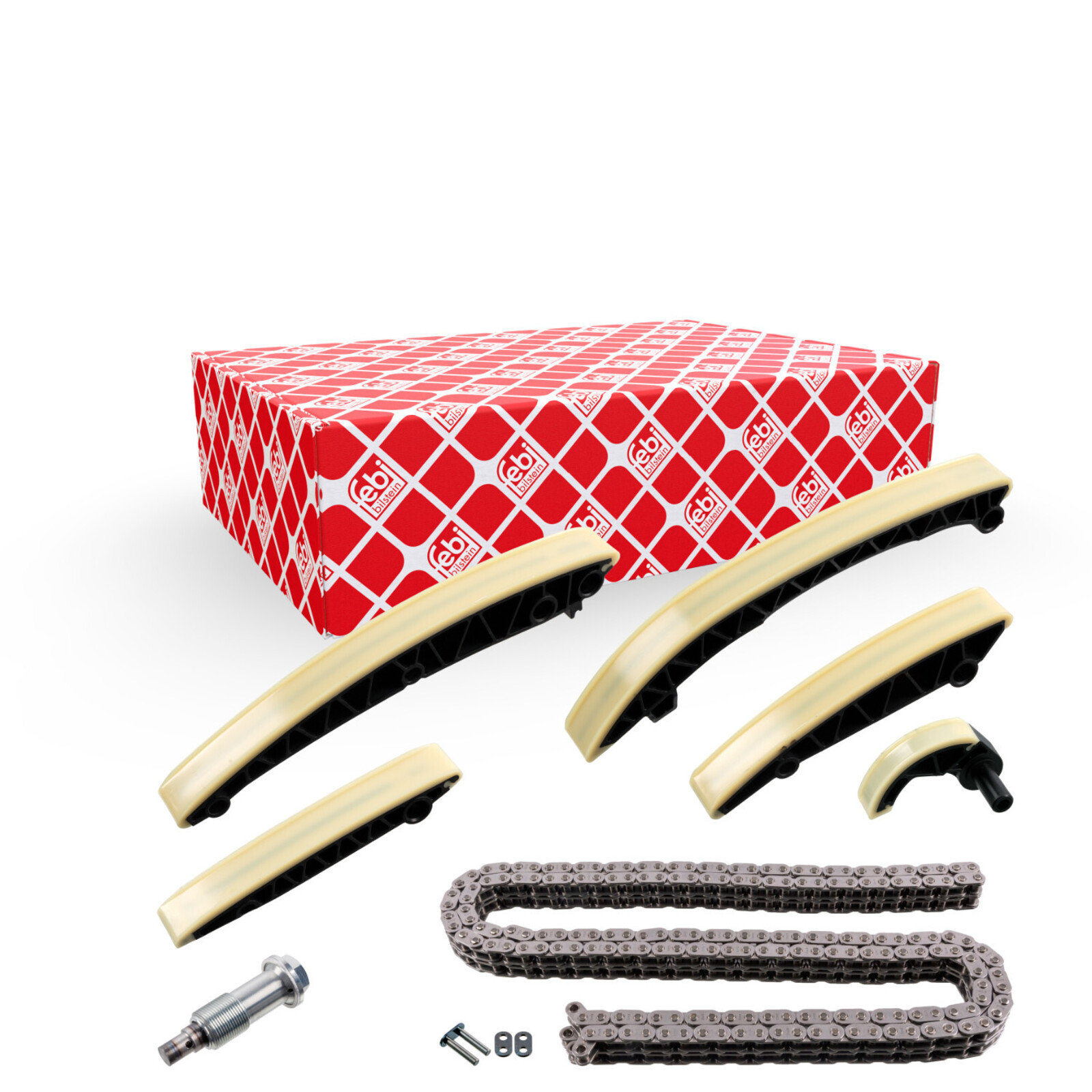 Bild von FEBI BILSTEIN 48382 Steuerkettensatz mit Gleitschienen, mit Kettenspanner Duplex, mit Kettenschloss MERCEDES-BENZ: CLS Coupe, C-Class Saloon, ML-Class