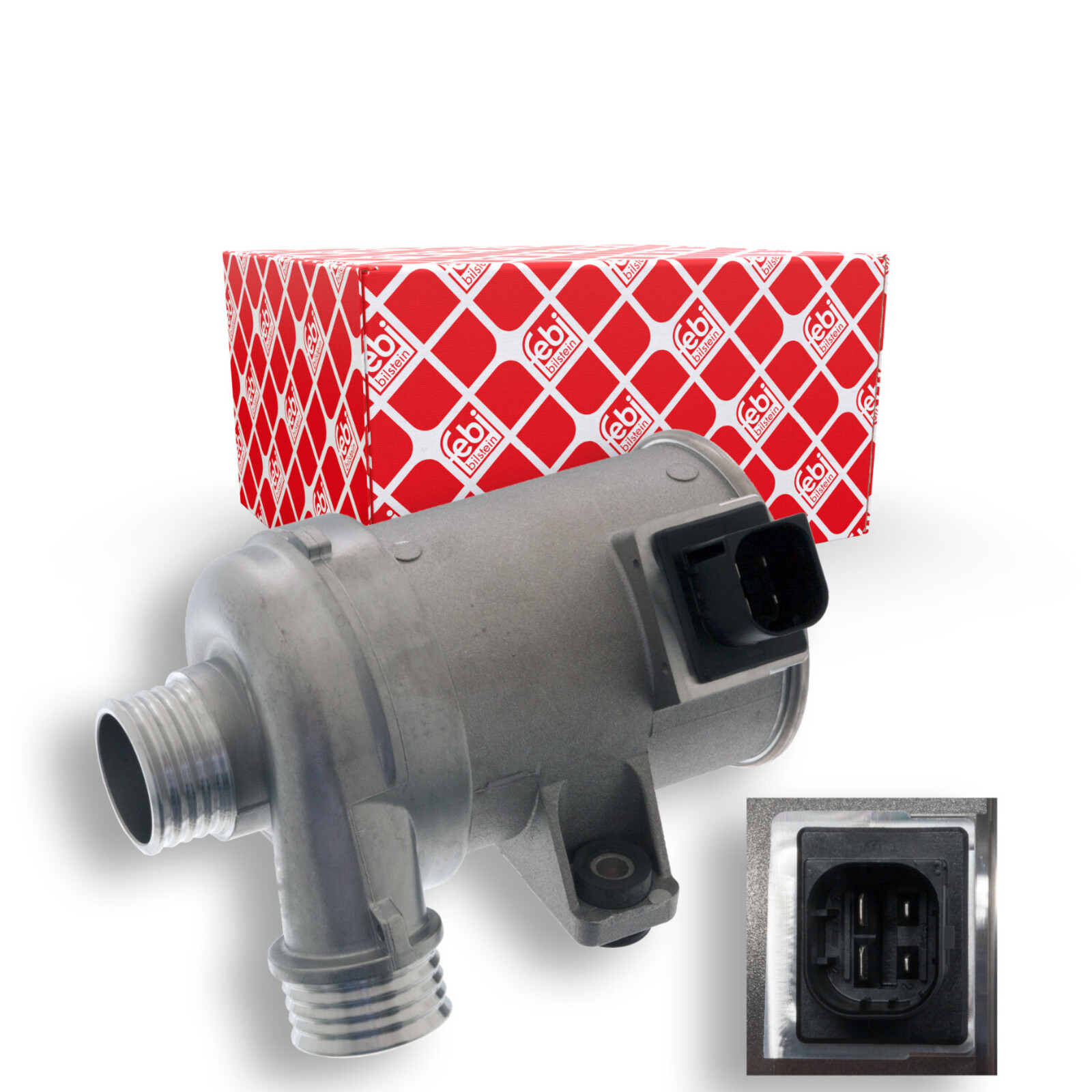 Bild von FEBI BILSTEIN 48424 Wasserpumpe Kühlmittelpumpe, Kühlwasserpumpe Aluminium ohne Dichtung elektrisch, elektromagnetisch BMW: 5 Saloon, 5 Touring