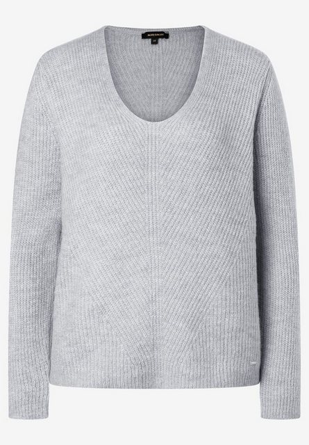 Bild von MORE & Pullover, U-Ausschnitt, Emblem, für Damen, grau, 40