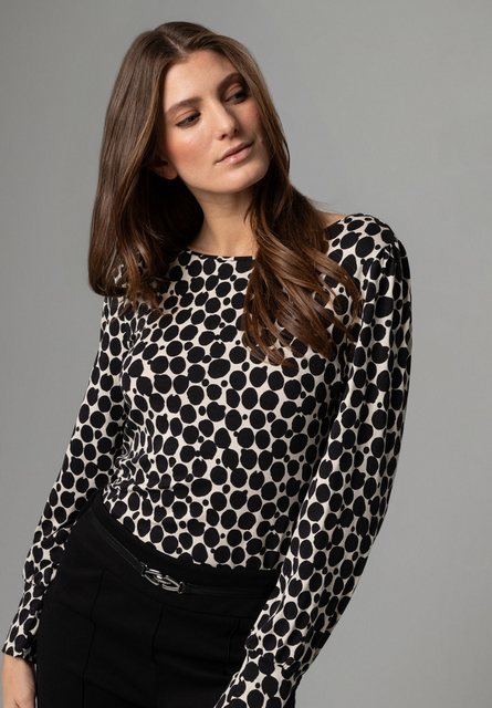 Bild von Langarmshirt mit großem Tupfen-Print, schwarz/ecru, Frühjahrs-Kollektion