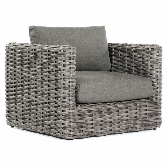 Bild von SonnenPartner Gartenlounge-Sessel Sonnenpartner Loungesessel Sands Aluminium mit Polyrattan charcoal