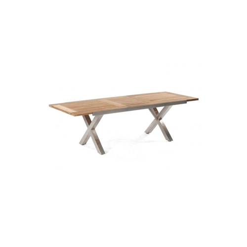 Bild von Natur24 Ausziehtisch Spectra 190-250 x 100 x 75 cm - Teakholz und Edelstahl
