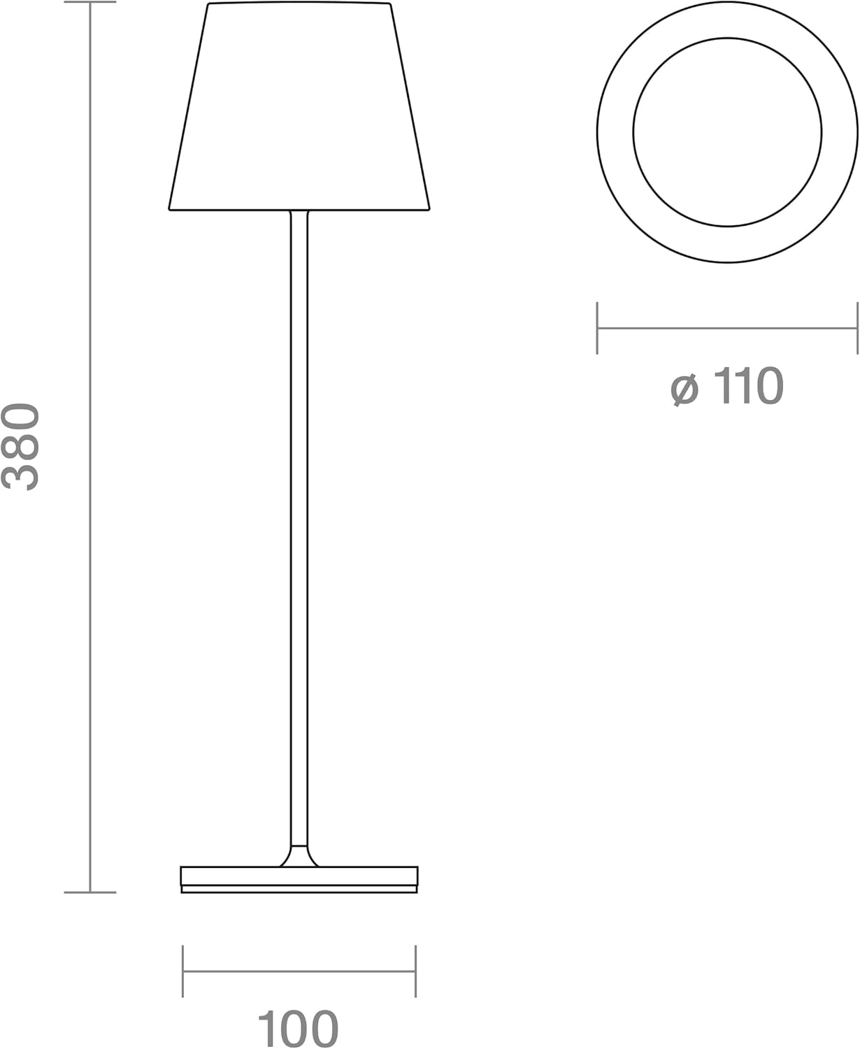 Bild von SIGOR Nuindie 2.0 - Dimmbare LED Akku-Tischlampe Indoor & Outdoor, IP54 spritzwassergeschützt, Höhe 38 cm, aufladbar mit USB-C, 12 h Leuchtdauer, dünenbeige