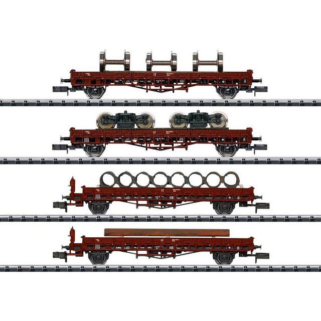 Bild von Trix Modellbahnen Niederbordwagen-Set Kkklms 440, DB, Ep. IV (18707)