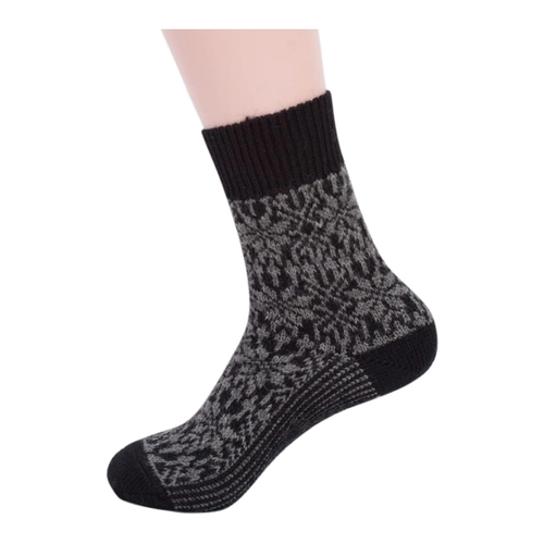 Bild von Hirsch Natur Unisex-Wollsocken "Norweger Sternenmuster"