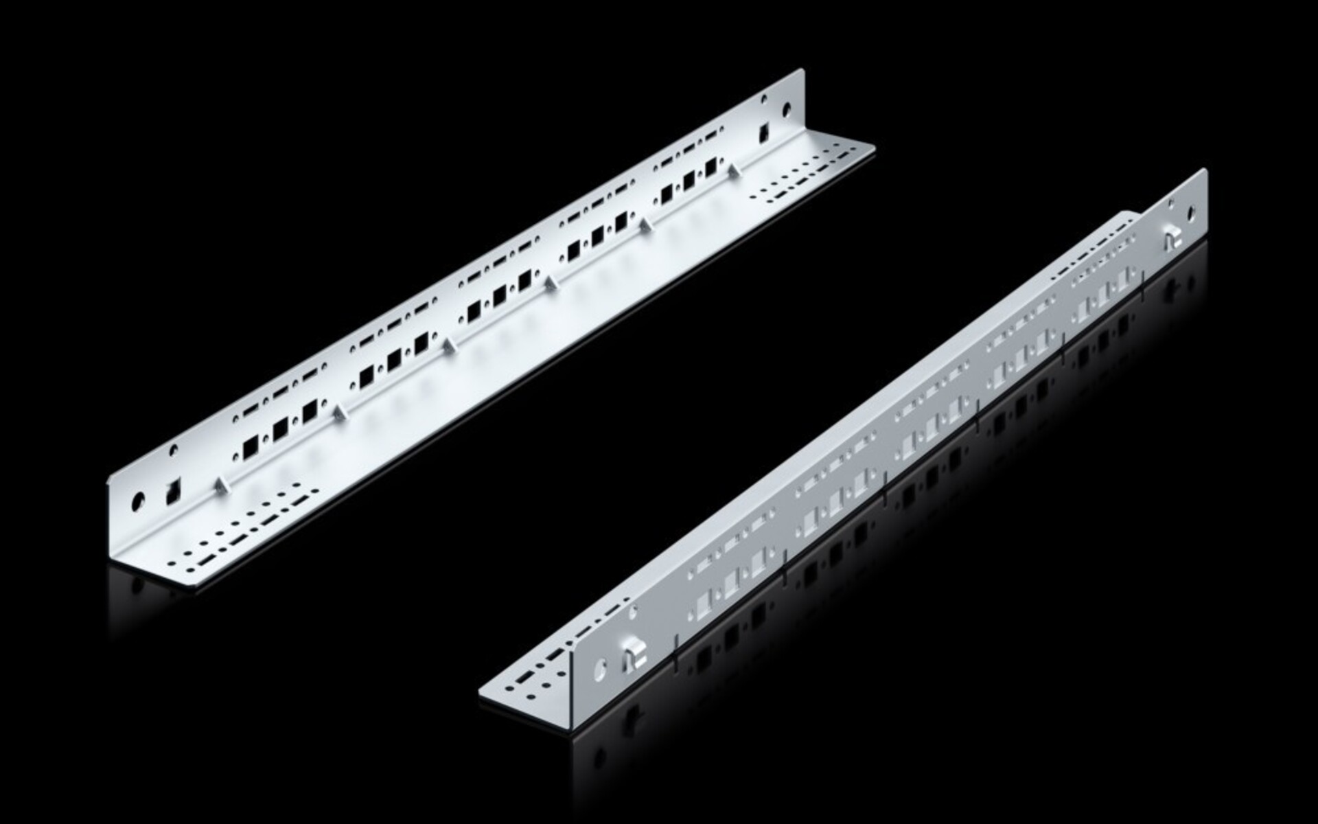 Bild von Rittal Slide rails, static install ation TS IT, Length: 2 pc(s), Serverschrank Zubehör, Silber