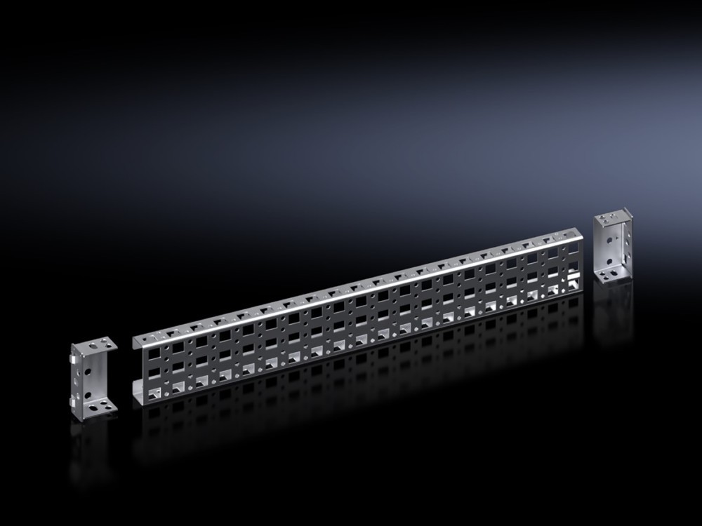 Bild von Rittal Montage-Chassis 23 x 64mm BT 600mm VX 8100742, Serverschrank Zubehör, Silber