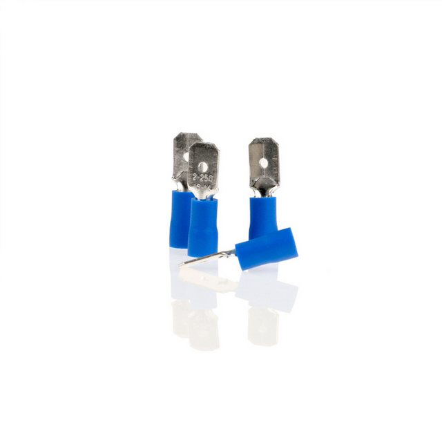 Bild von alca Kabelverbinder-Sortiment Flachstecker blau 6,3mm 10St. Set 1,5-2,5 mm² teilisoliert Kabelschuh, Set