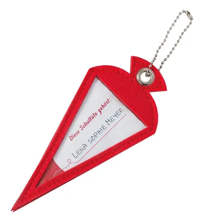 Bild von ROTH Namensanhänger für Schultüte, aus Filz, zum Personalisieren der Schultüte, mit Kugelkette zum Befestigen