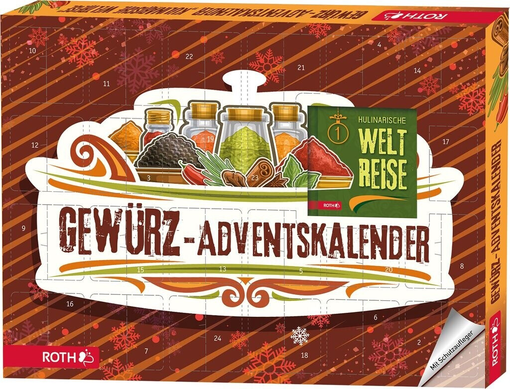 Bild von Roth Ideen ewige Kalender Adventskalender Gewürze 'Kulinarische Weltreise' bestückt