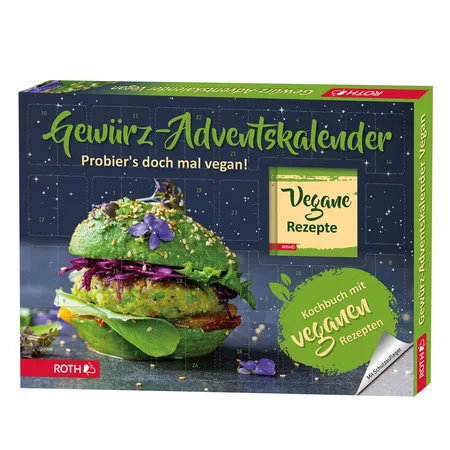 Bild von Roth Bio Gewürz-Adventskalender "Vegane Rezepte" mit Buch