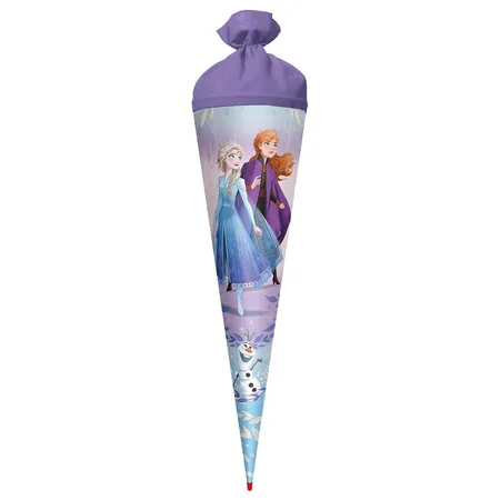 Bild von ROTH Schultüte groß Disney Frozen 70 cm - rund, Filzverschluss, ROT(H)-Spitze - Zuckertüte Disney Frozen Schulanfang