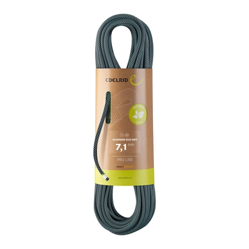 Bild von Edelrid 7,1 Skimmer Eco Dry Zwillingsseil (Schwarz 50 Länge in m) Schlingen