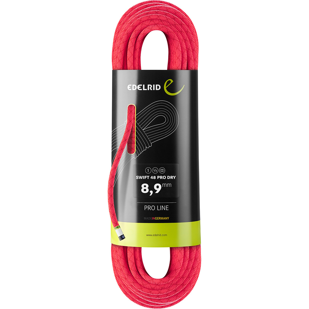 Bild von Edelrid Swift 48 Pro Dry 8,9 mm Gr. 50 m schwarz/grau/rosa/rot