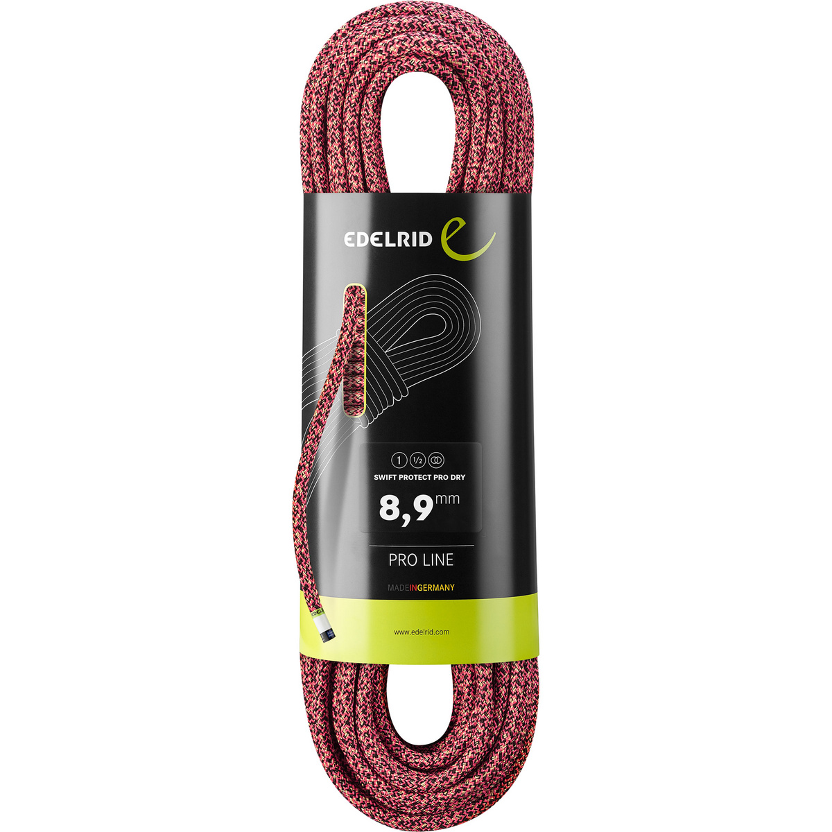Bild von EDELRID Swift Protect Pro Dry 8,9mm Kletterseil, Night-fire, 40m