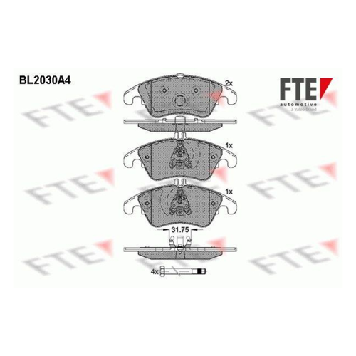 Bild von FTE Bremsbelagsatz, Scheibenbremse BL2030A4