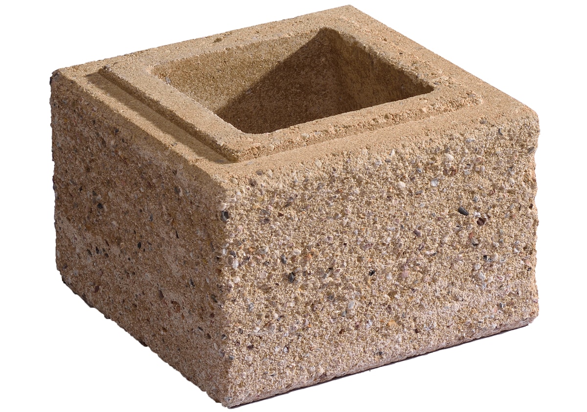 Bild von WESERWABEN® Mauersteine Trend-Line Long Creme-beige meliert crush® Mauerstein ½