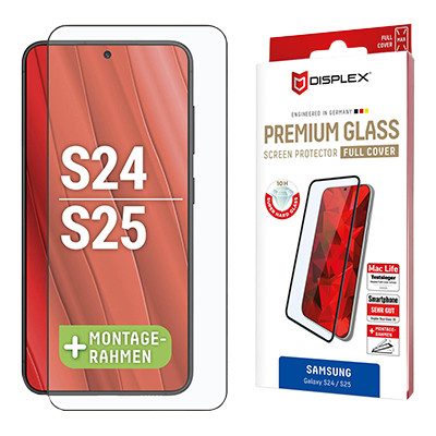 Bild von Displex Panzerglas (10H) für Samsung Galaxy S24 - Eco-Montagerahmen - Full Cover - Samsung - Galaxy S24 - Trockene Anwendung - Staubresistent - Schlagfest - Kratzresistent - Schockresistent - Transparent - 1 Stück(e) (01897)