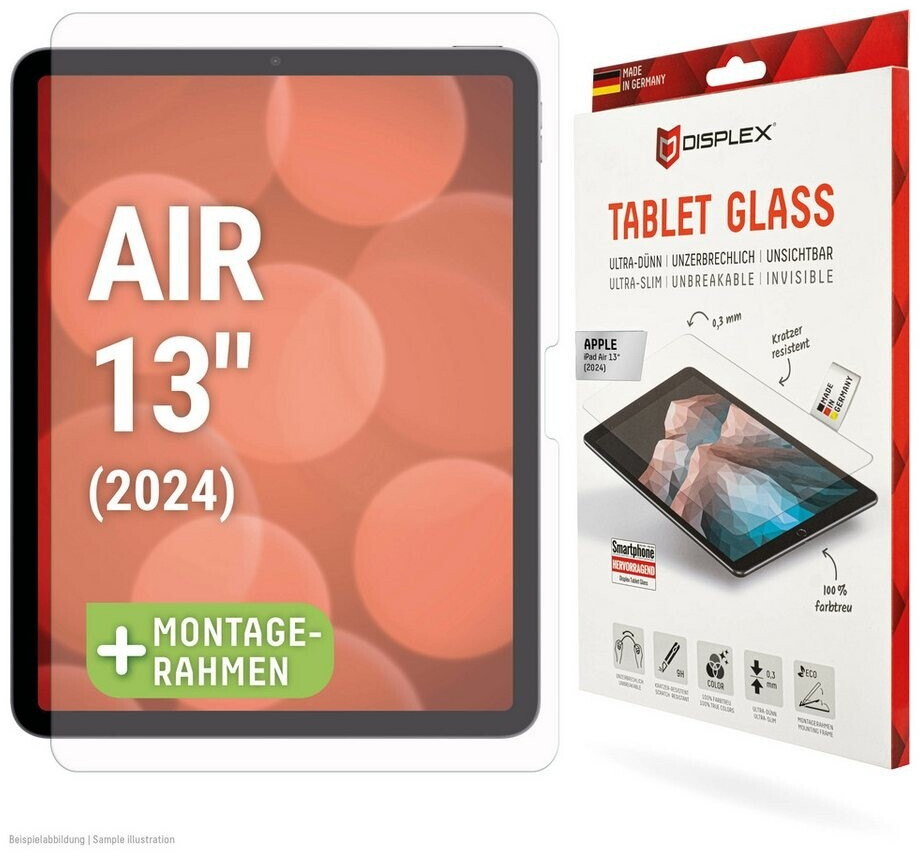 Bild von Displex Displayschutzfolie »Tablet Glass«, für Apple iPad 12,9 (2024), Displayschutz, Bildschirmschutz, kratz & stoßfest, einfaches Anbringen