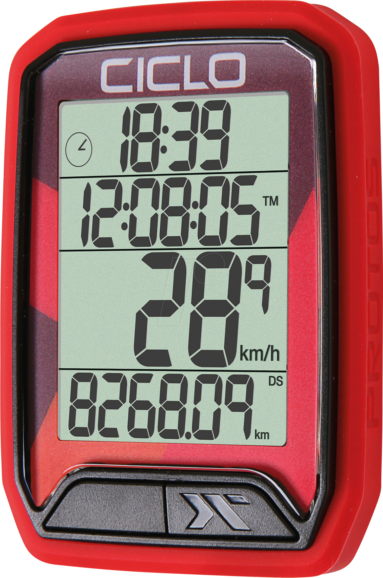 Bild von BIKE PROTOS113RD - Fahrrad-Computer mit 13 Funktionen, rot