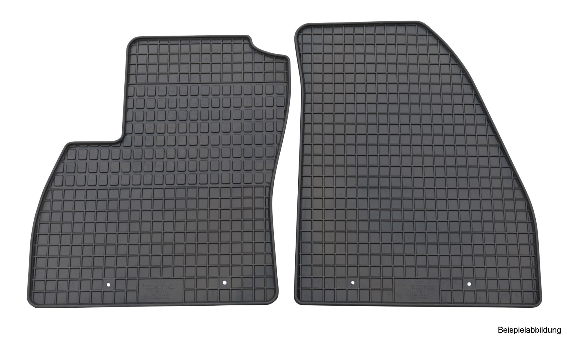 Bild von PETEX Fußmattensatz schwarz  für VW 64310