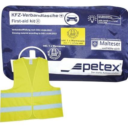 Bild von Petex 43939705 Plus blau DIN 13164:2022 inkl. Warnweste gelb EN 20471 Verbandtasche Inkl. Warnweste