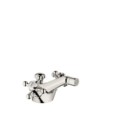Bild von Dornbracht Madison Bidet-Einlochbatterie, mit Ablaufgarnitur, Ausladung 125 mm, 24510360, Farbe: Platin