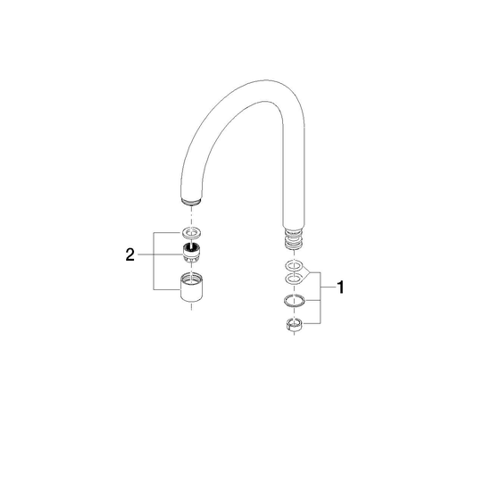Bild von Dornbracht Auslauf Ersatzteile 90282206102 - Präzision und Qualität in Chrom