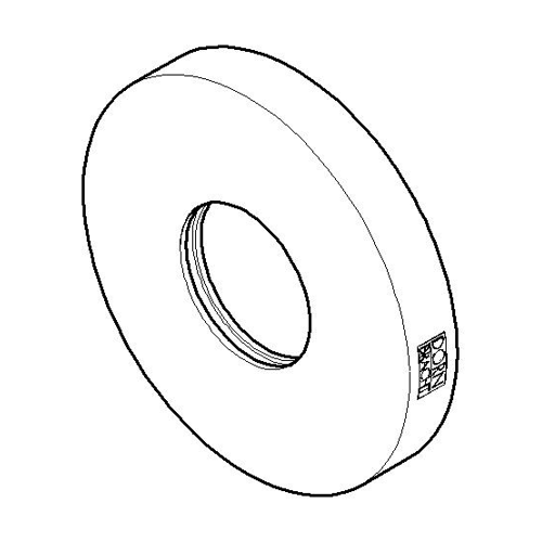 Bild von Dornbracht Rosette Ersatzteile - 092797015 D. 60 x 9 mm Messing gebürstet (23kt Gold)