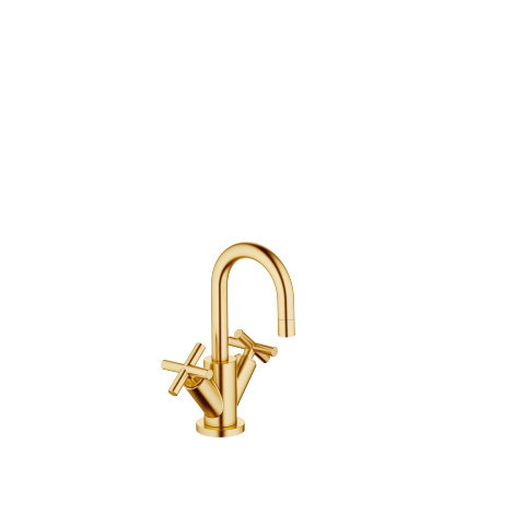 Bild von Dornbracht TARA Einloch Waschtischbatterie, mit Ablaufgarnitur, Ausladung 100 mm, 22302892-28, Farbe: Messing gebürstet