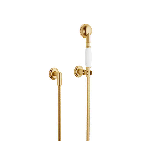 Bild von Dornbracht Schlauchbrausegarnitur mit Einzelrosetten MADISON 27803361 Messing gebürstet (23kt Gold) 27803361-28
