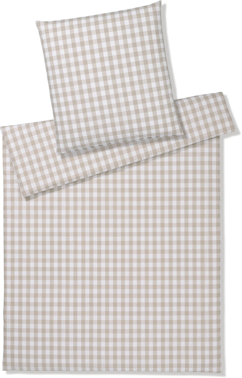 Bild von elegante Bettwäsche Linea Quadro clay 1 Bettbezug 155 x 220 cm + 1 Kissenbezug 80 x 80 cm