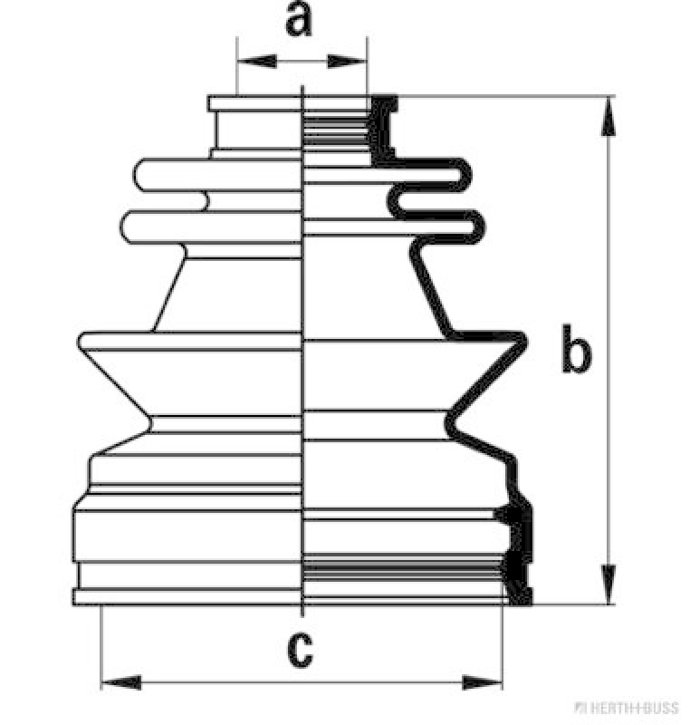 Bild von Jakoparts Achsmanschette innen J2881028 Nissan Primera P11 2,0