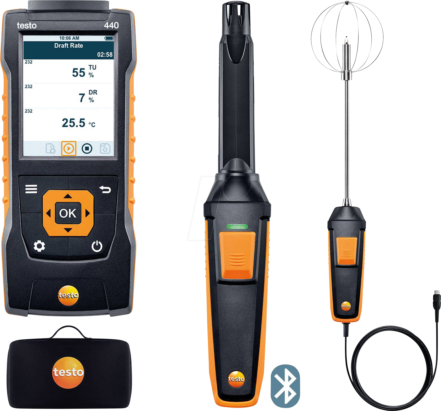 Bild von TESTO 0563 4408 - Behaglichkeits-Kombi Set testo 440, Bluetooth®