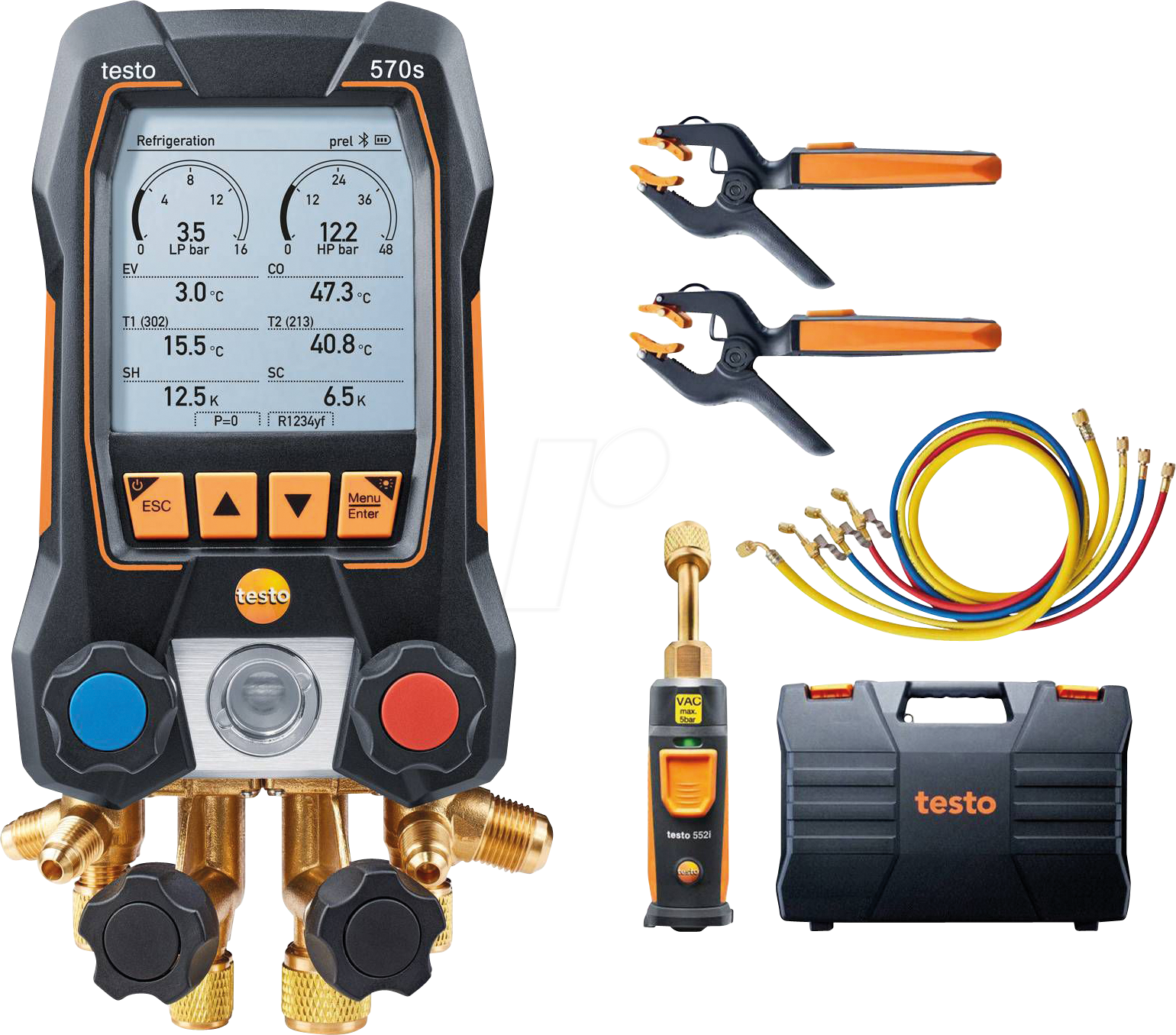 Bild von TESTO 0564 5703 - testo 570s Smart Vakuum Set mit 4er-Füllschlauchsatz