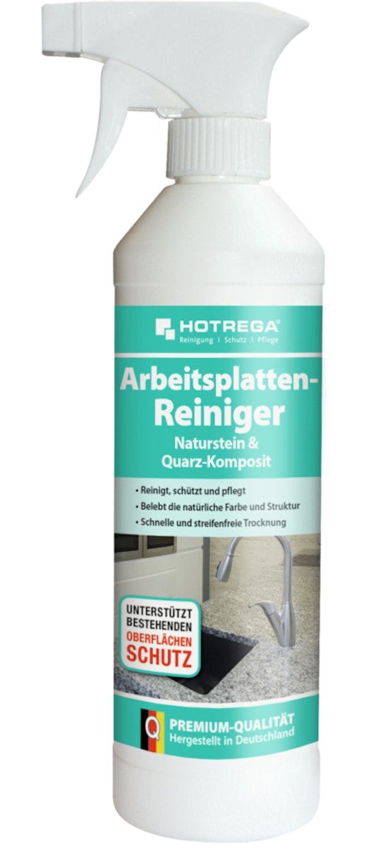 Bild von HOTREGA® Arbeitsplatten Reiniger Naturstein Quarz Komposit Pflegereiniger 500ml Küchenreiniger