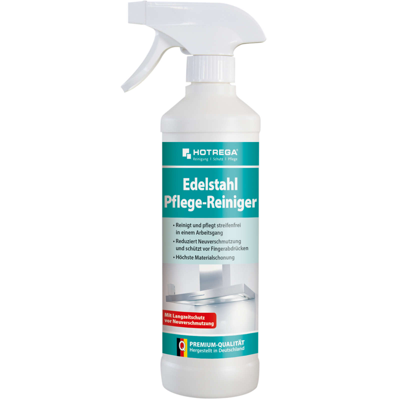 Bild von HOTREGA® Edelstahl Pflegereiniger Edelstahlreiniger Alureiniger Pflege 500ml Edelstahlreiniger