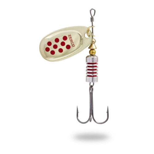 Bild von ZEBCO Trophy Z-Swirl No.2 5g Gold/Red Dots – Perfekt für Barsch und Forelle