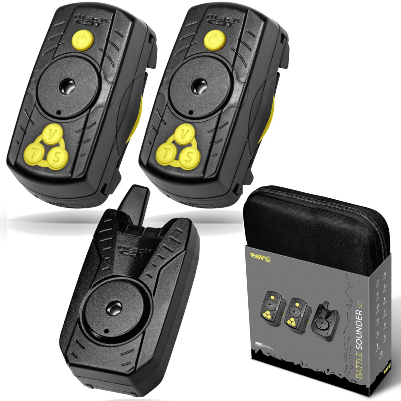 Bild von Black Cat elektronischer Bissanzeiger Black Cat Battle Sounder Set 2+1 - Welsbissanzeiger
