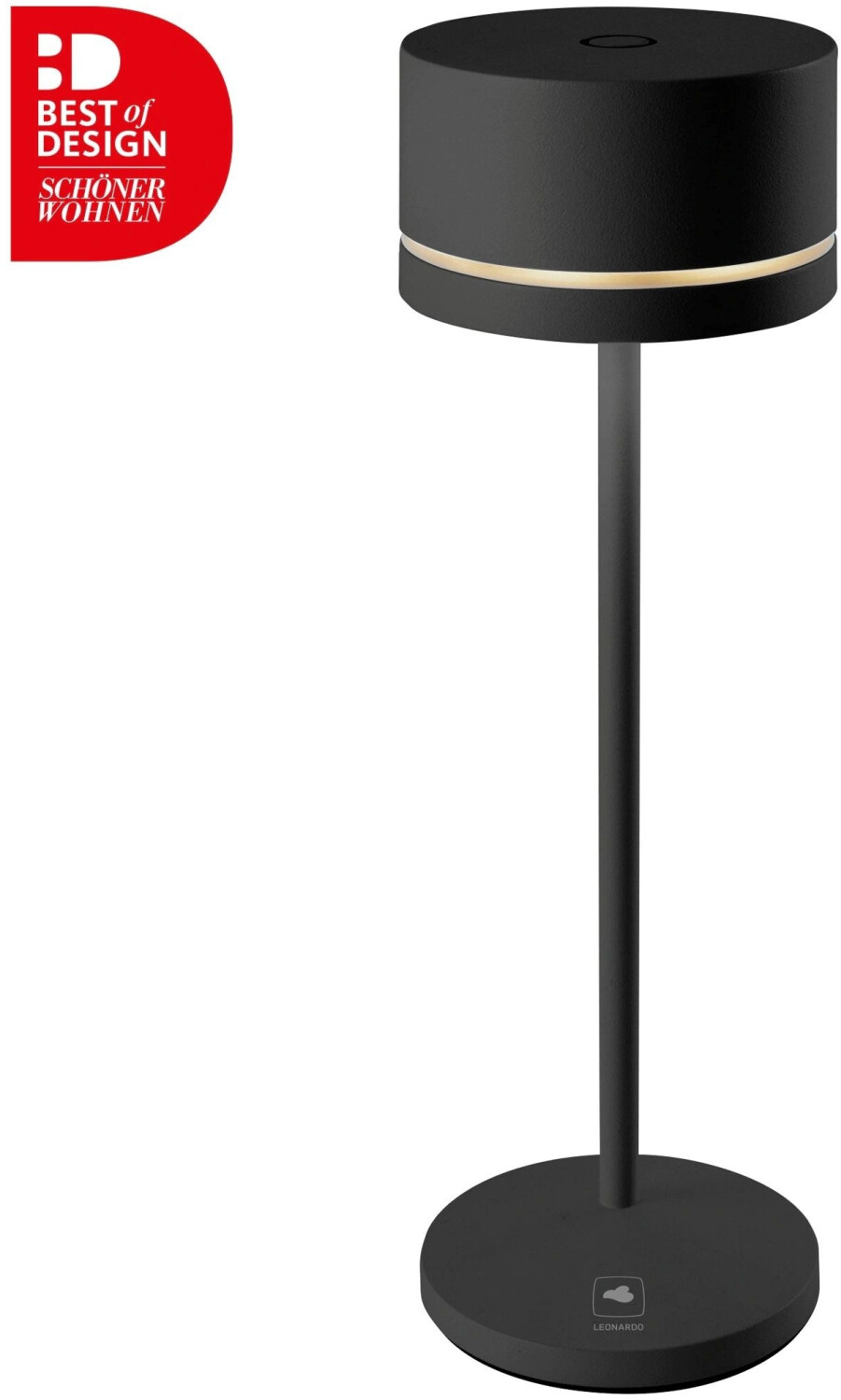 Bild von Leonardo LED Akku Tischleuchte Monza Schwarz 1,2W 133lm IP54 schwarz