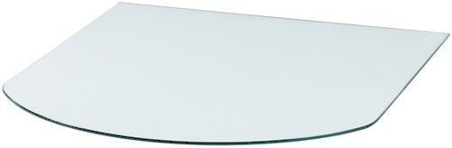 Bild von Heathus Bodenschutzplatte, Glas-Halbrund, 85 x 110 cm, 8mm Stärke, transparent, zum Funkenschutz