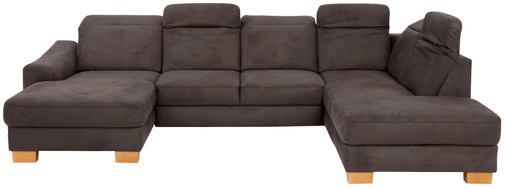 Bild von Home affaire Wohnlandschaft "Dundee U-Form", wahlweise mit Kopfteilverstellung und zusätzlich mit Bettfunktion