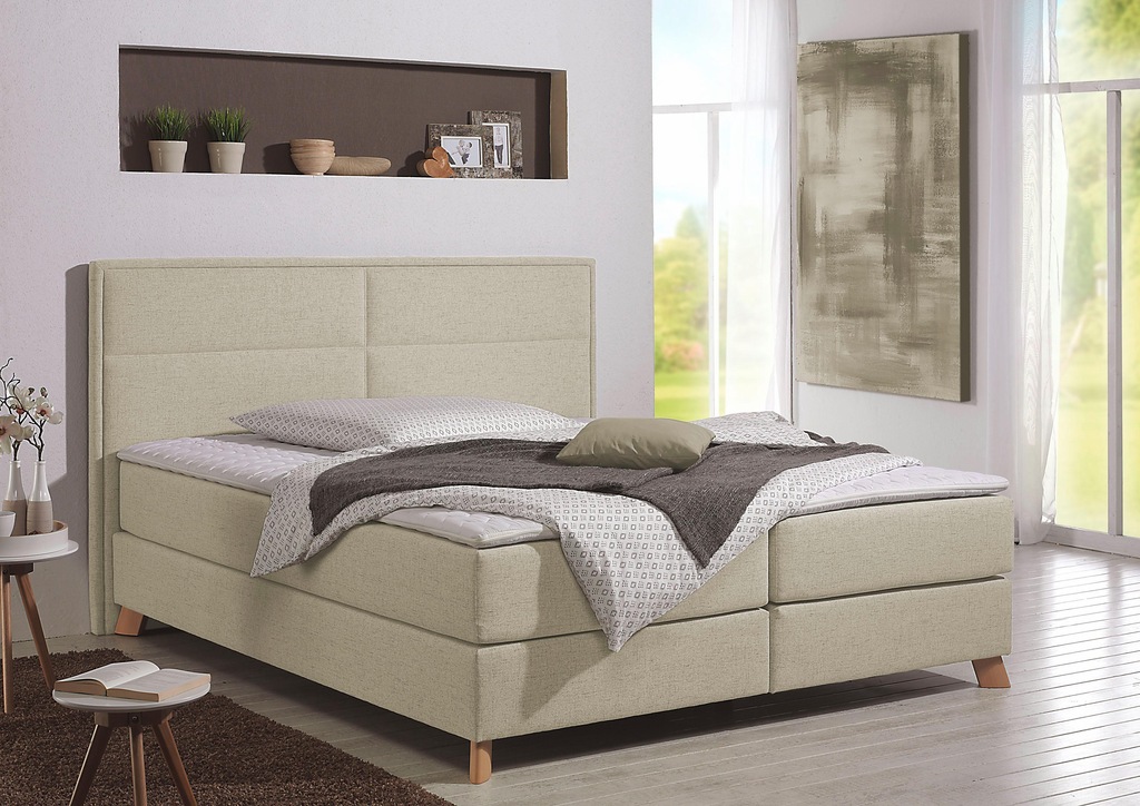 Bild von Home affaire Boxspringbett "Caria", in 5 Breiten, 3 Matratzen-Ausführungen, 2 Härtegraden, Topper