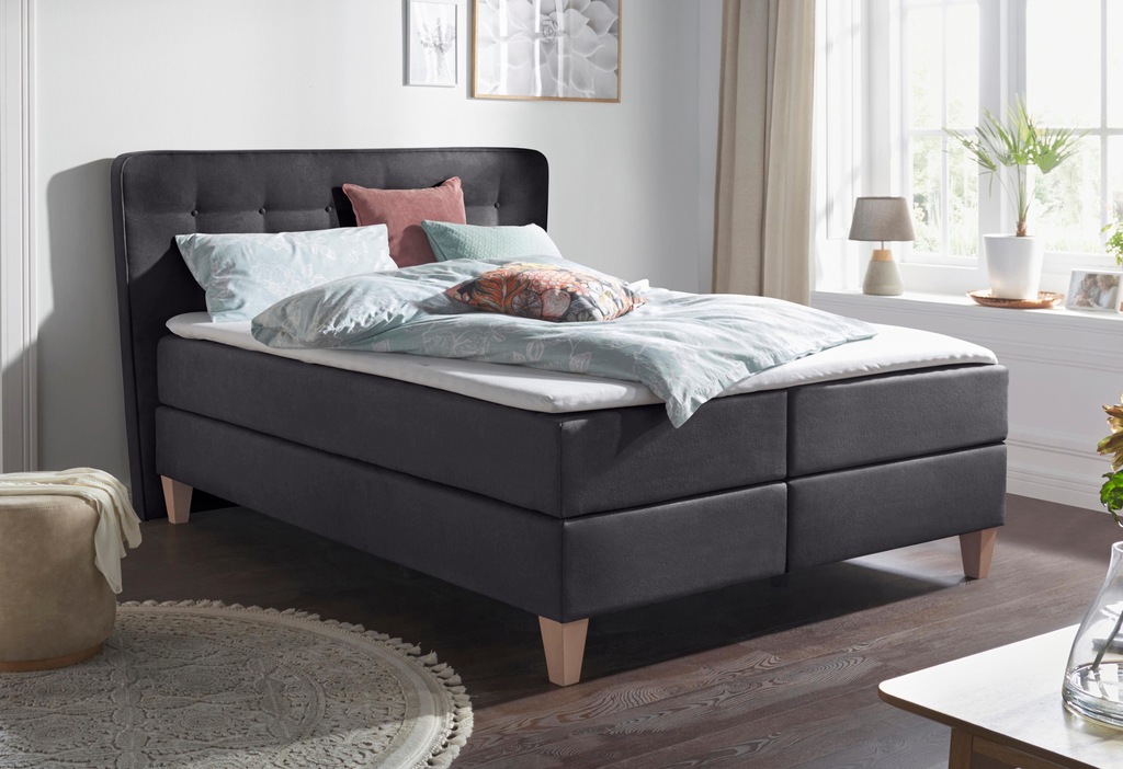 Bild von Home affaire Boxspringbett "Ascola", incl. Topper, 5, Breiten, 3 Ausführungen, 2 Härtegrade