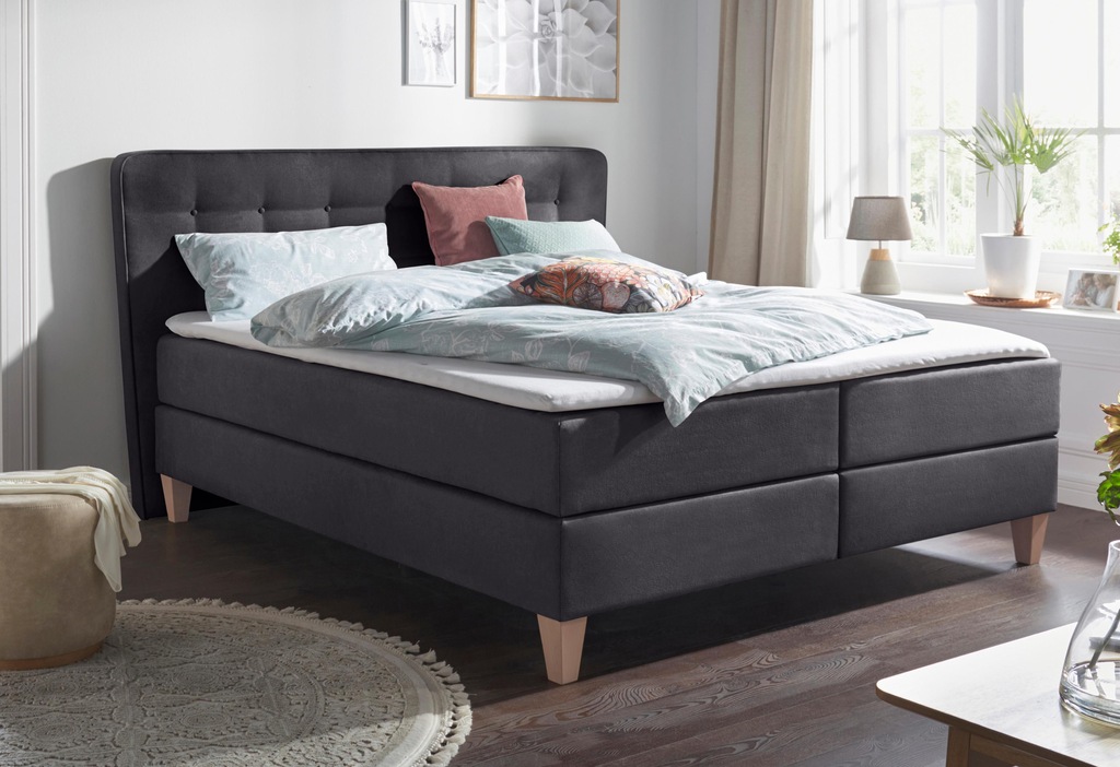 Bild von Home affaire Boxspringbett "Ascola", incl. Topper, 5, Breiten, 3 Ausführungen, 2 Härtegrade