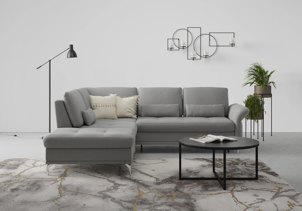 Bild von INOSIGN Ecksofa "Palm Beach L-Form", Federkern, mit Sitztiefenverstellung, wahlweise mit Bettfunktion