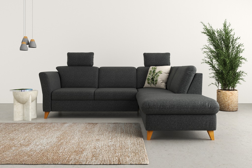 Bild von Home affaire Ecksofa "Trelleborg L-Form", Federkern-Polsterung, wahlweise mit Bettfunktion und Stauraum